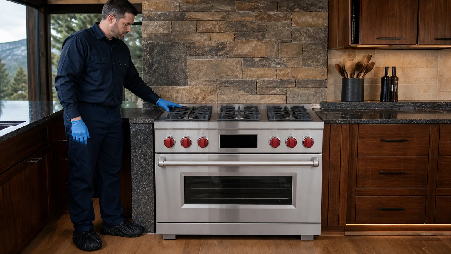 Premium kitchen range prepared for a professional diagnostic visit